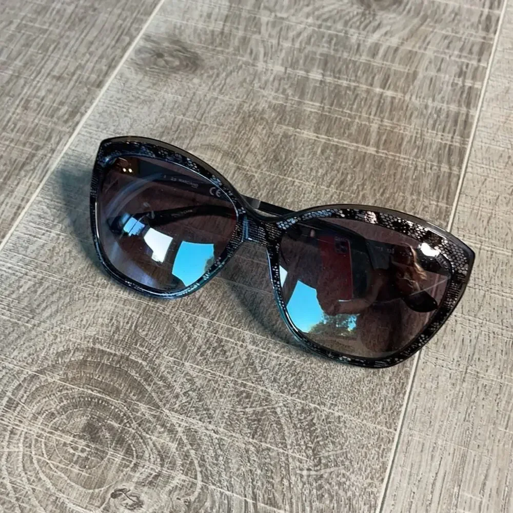 NWT MARCIANO Lace Cat Eye Sunglasses With Case